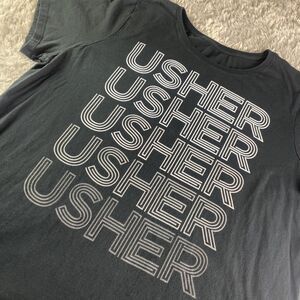 Usher Shirt Womens 2X Black White Singer Concert R&B Pop Tour Raymond IV